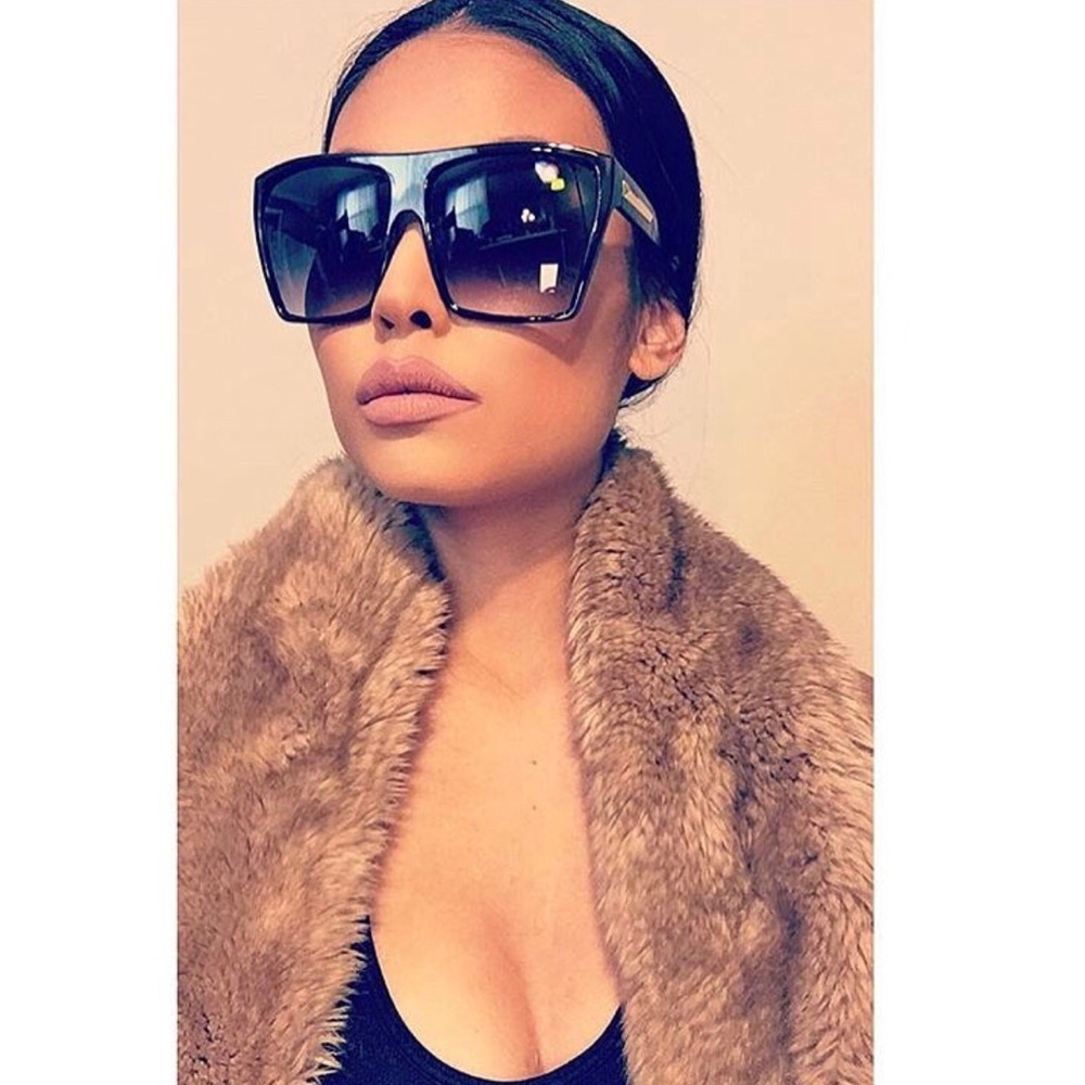 Oversized flat top sunglasses